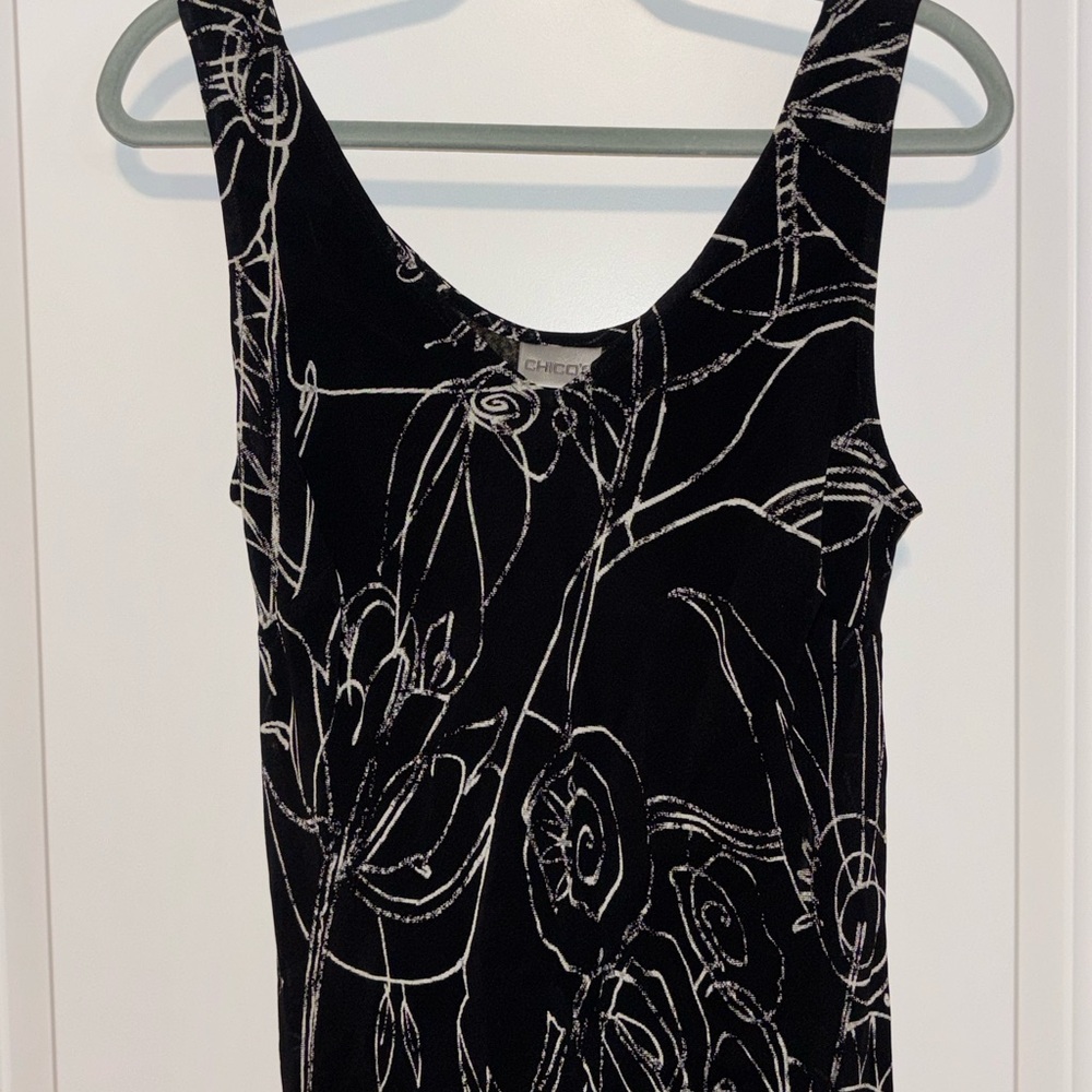 Chico's Black and White Maxi Dress